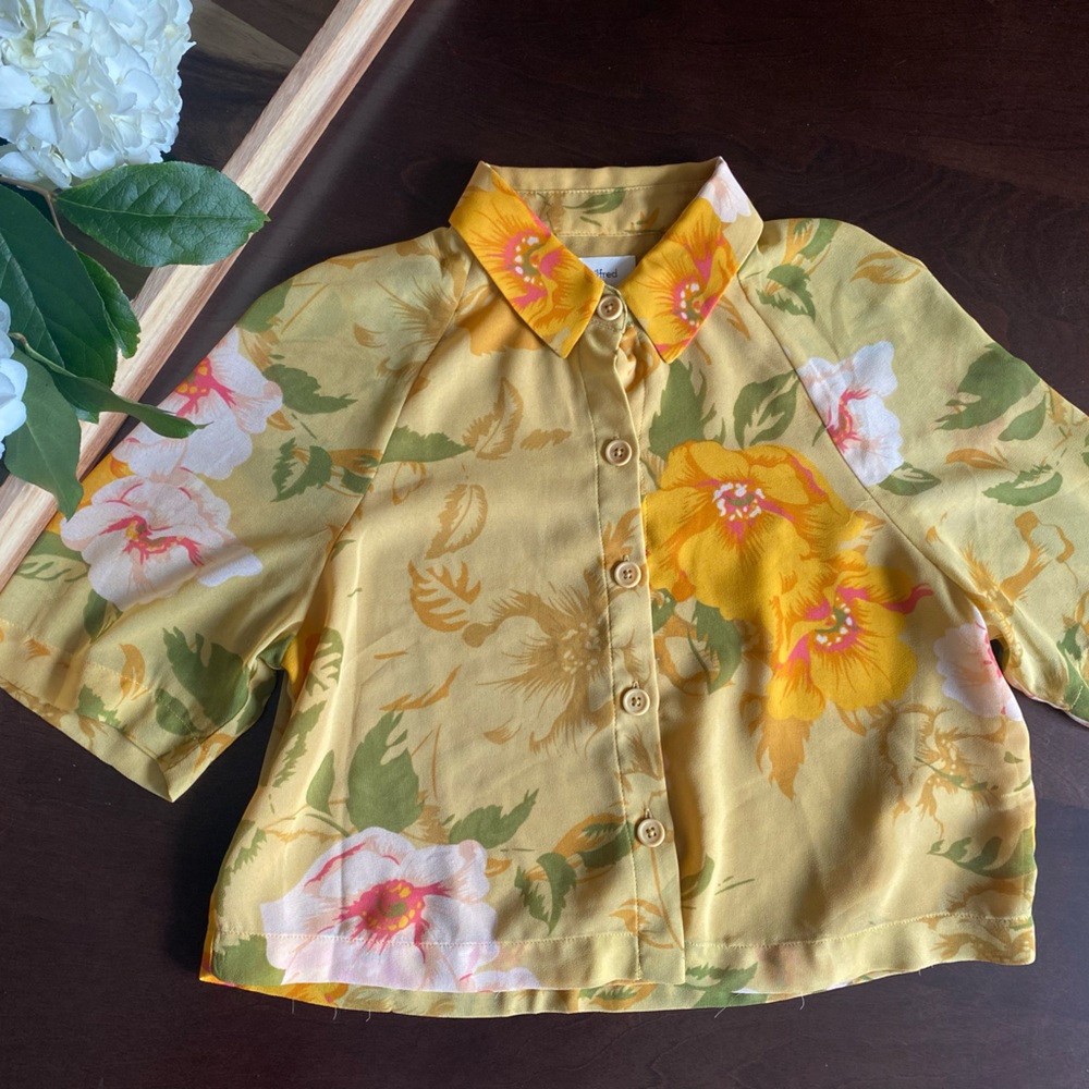 Wilfred Yellow Floral Oversized Shirt